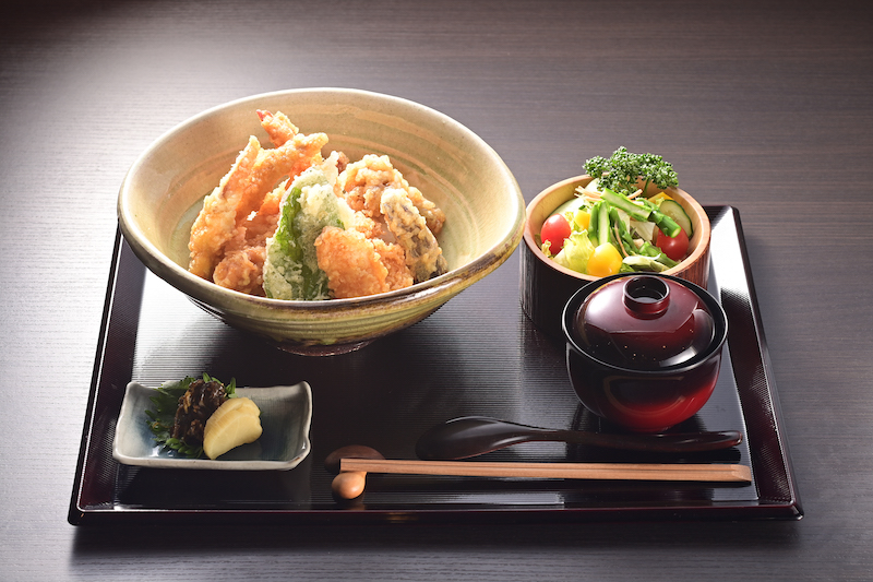 鮎・海老天丼